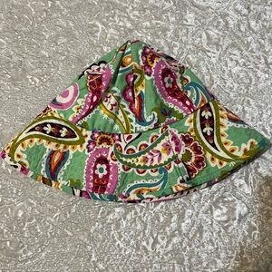 Vera Bradley Green and Pink Paisley Hat